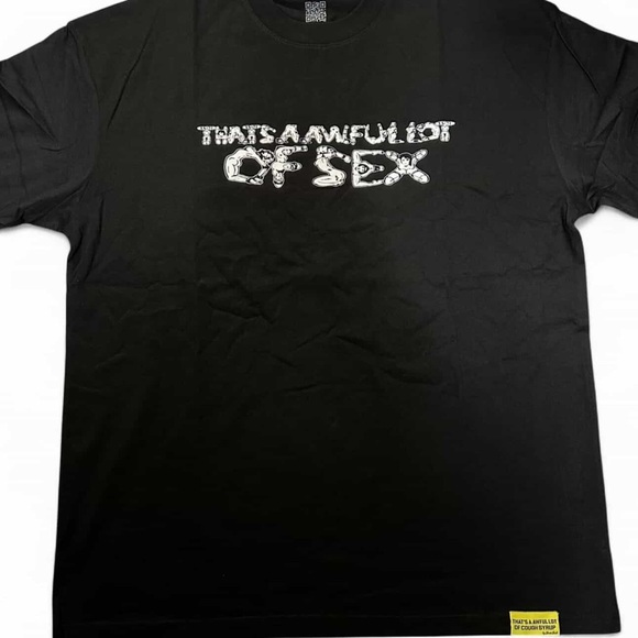That's A Awful Lot Of Cough Syrup Other - Black Graphic Tee with Bold Statement